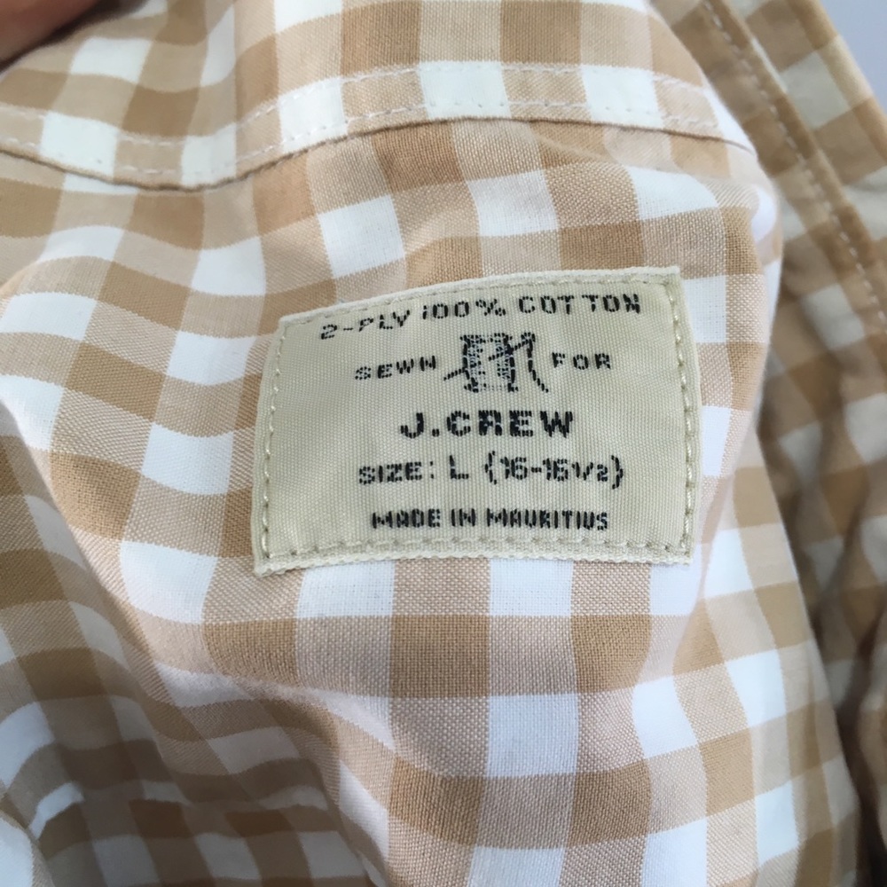 J Crew Secret Wash Button Down Shirt in Gingham L - Picture 7 of 8